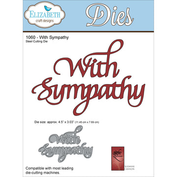 Elizabeth Craft Designs Elizabeth Craft Metal Die - With Sympathy, 4.5"X3.03"