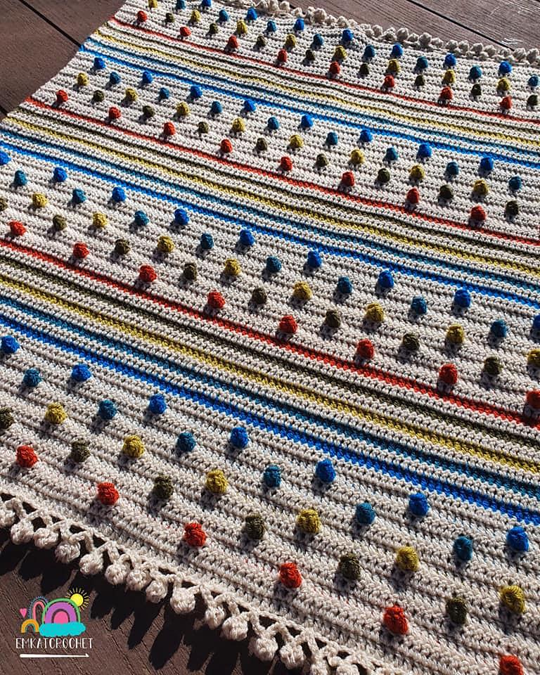 Reverse Spots & Stripes Blanket