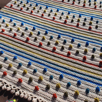 Reverse Spots & Stripes Blanket