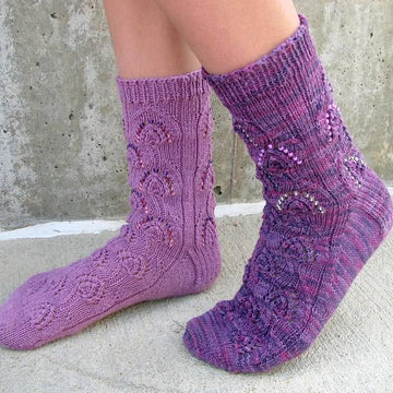 Beaded Peacock Socks