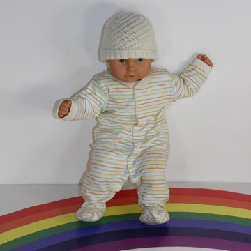 Baby Aran Swirl Beanie Hat Circular
