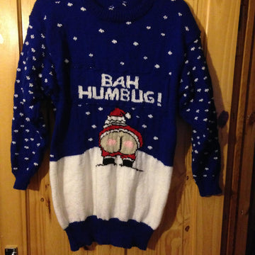 Christmas Cheeky Naughty Santa Bah Humbug Jumper
