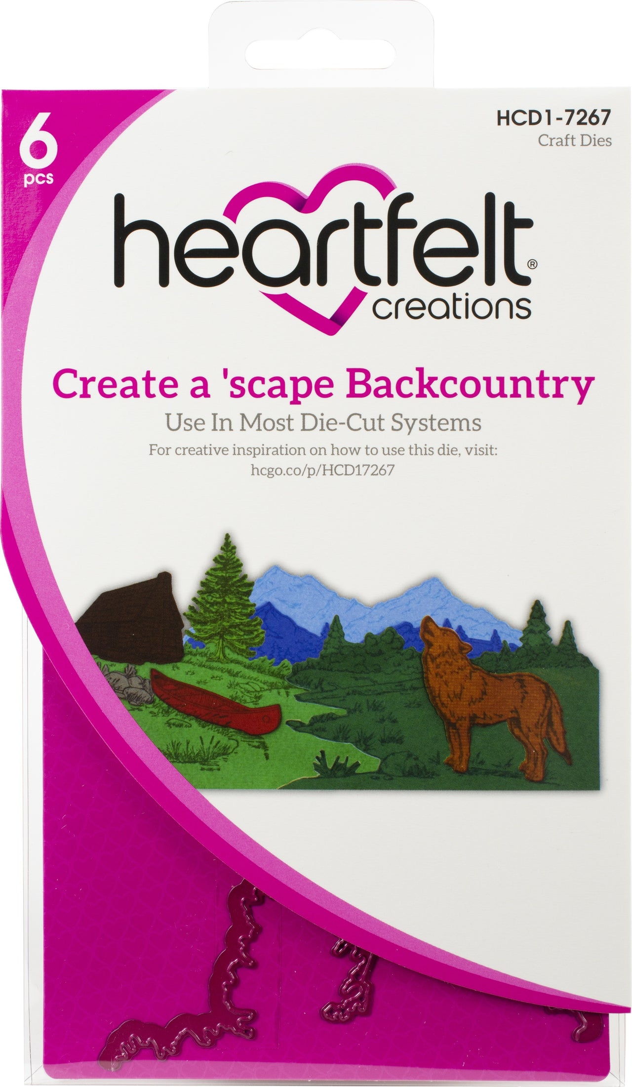 Heartfelt Creations Cut & Emboss Dies - Create A 'scape Backcountry 1.5" To 5.2"
