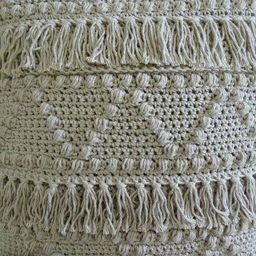 Crochet Cushion Cover Boho Zig Zag