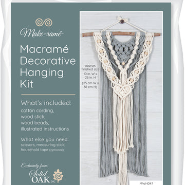 Solid Oak Two-Tone Layered Macrame Kit