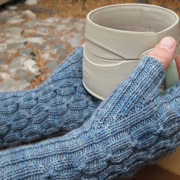 Pebbled Pathway Fingerless Mitts