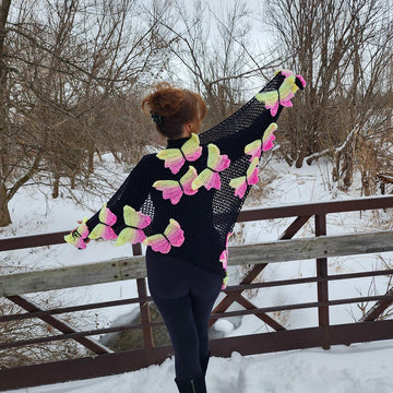 Looking for Spring - Butterfly Crochet Shawl