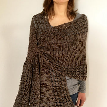 Crochet Wrap Pattern: Gorgeous Gathered Wrap