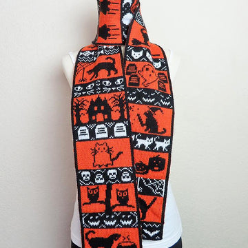 A Purrfect Scare Halloween Scarf