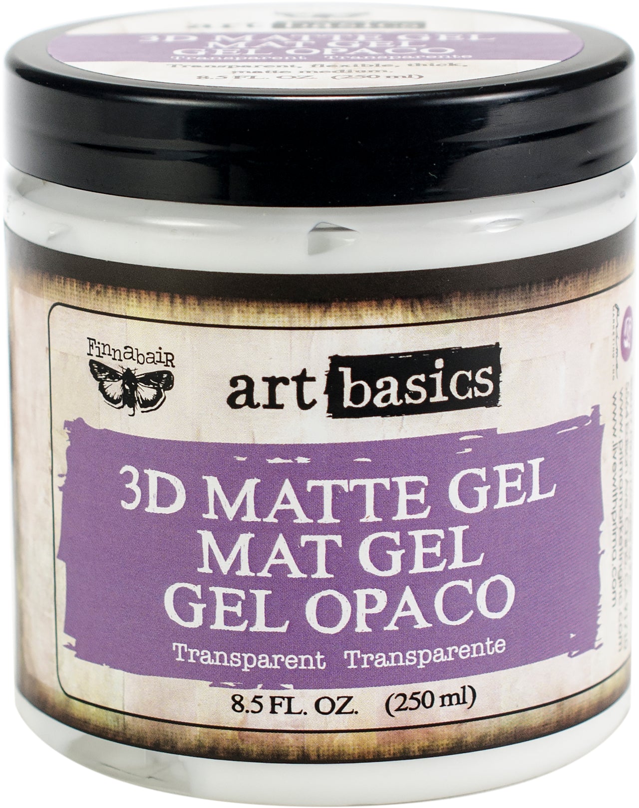 Prima Marketing Finnabair Art Basics 3D Matte Gel 8.5oz - Transparent