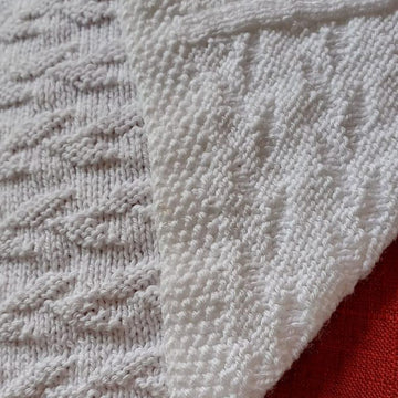 Cable & Leaf Baby Blanket