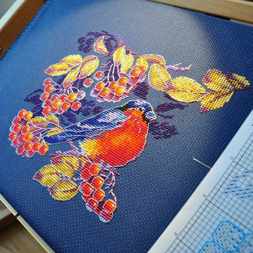 Merejka Bullfinches Cross Stitch Kit - MER-K092