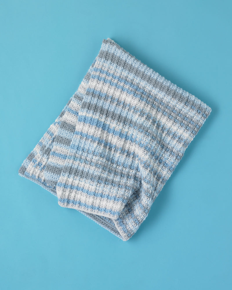 Ridge Baby Blanket - Free Crochet Pattern For Babies in Paintbox Yarns Baby DK Prints by Paintbox Yarns