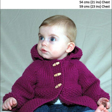 Hooded Baby Coat in Chunky Yarn