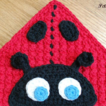 Ladybug Hooded Baby Towel