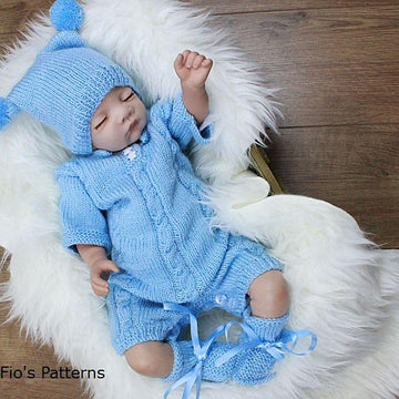 Cable Onesie Knitting Pattern #312