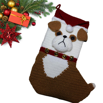 Bulldog Christmas Stocking