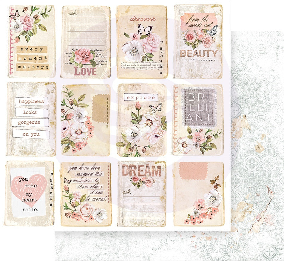 Prima Marketing Apricot Honey Double-Sided Cardstock 12"X12" - Happiness Looks Good On You