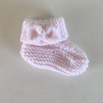 Luna Bow Baby Booties