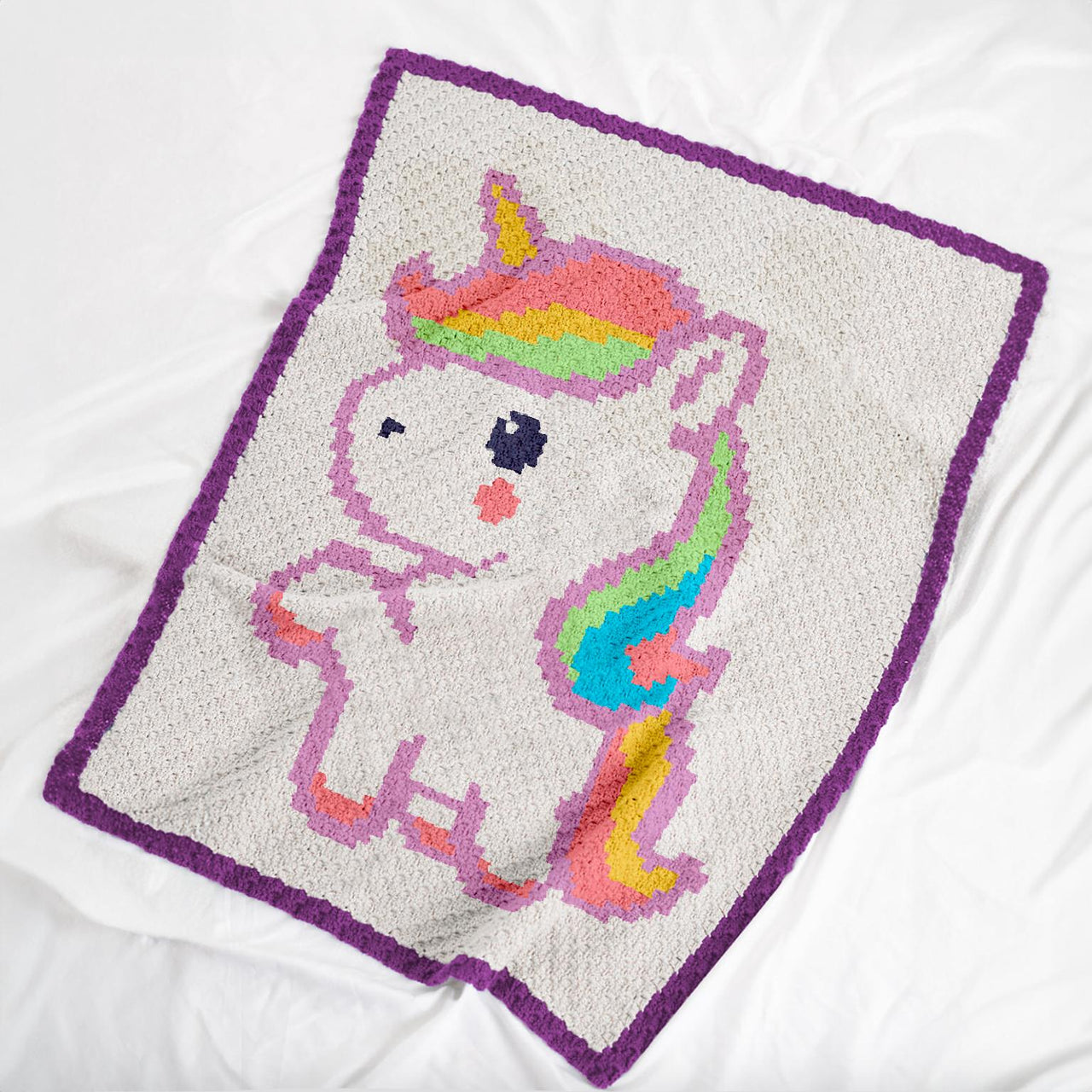Unicorn C2C Crochet Blanket Pattern