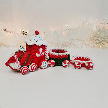 Gingerbread Christmas Train Amigurumi Set