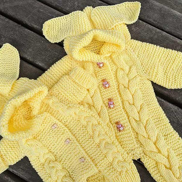 Knit Cable Baby Romper