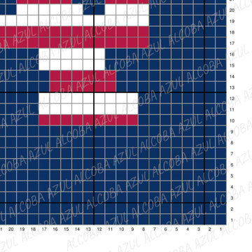 Cushion Beginner Level LA Patriotic C2C CROCHET PATTERN Square Dodgers