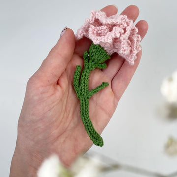 Knit Carnation Flower Pattern