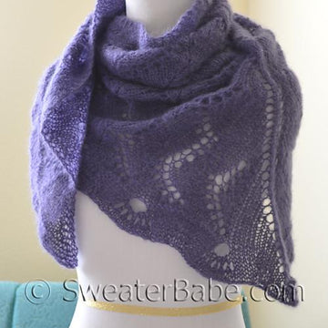 #152 Violet Zig Zag Shawl