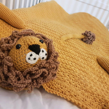 3in1 Safari Lion Baby Blanket