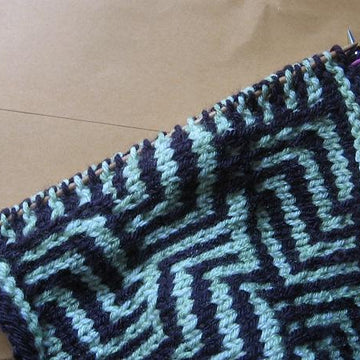 Amazing Grace--Knit Mosaic Afghan 9" block or Dishcloth