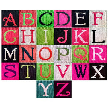 Complete A-Z Capitals set of blanket squares