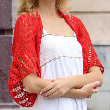 Geometric Crop Cradigan