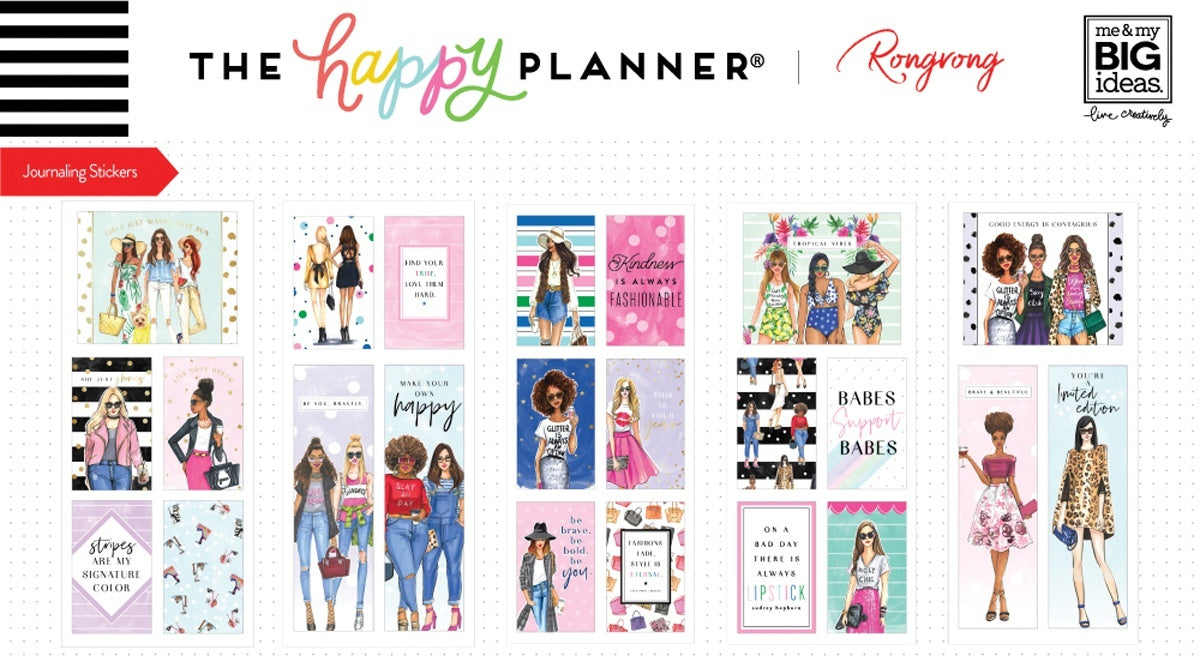 Happy Planner X Rongrong Medium Flip Stickers 5/Sheets - The Future Is Female