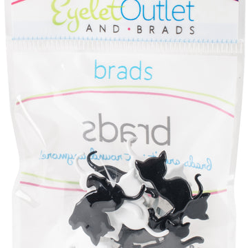 Eyelet Outlet Shape Brads 12/Pkg - Kitten