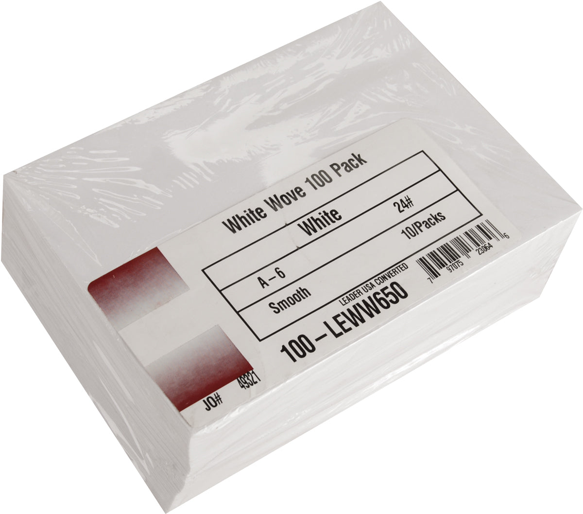 Leader Paper Products Leader A6 Envelopes (4.75"X6.5") 100/Pkg - White