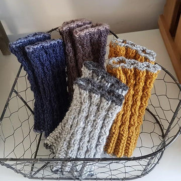 Mock Cable Wrist Warmers