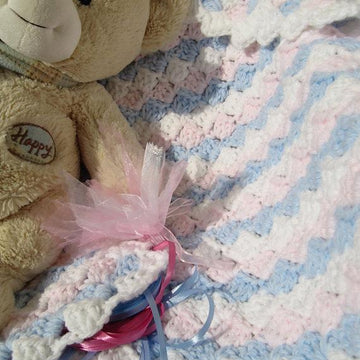 Chunky Crochet Baby Blanket "Boy or Girl" Easy Tutorial