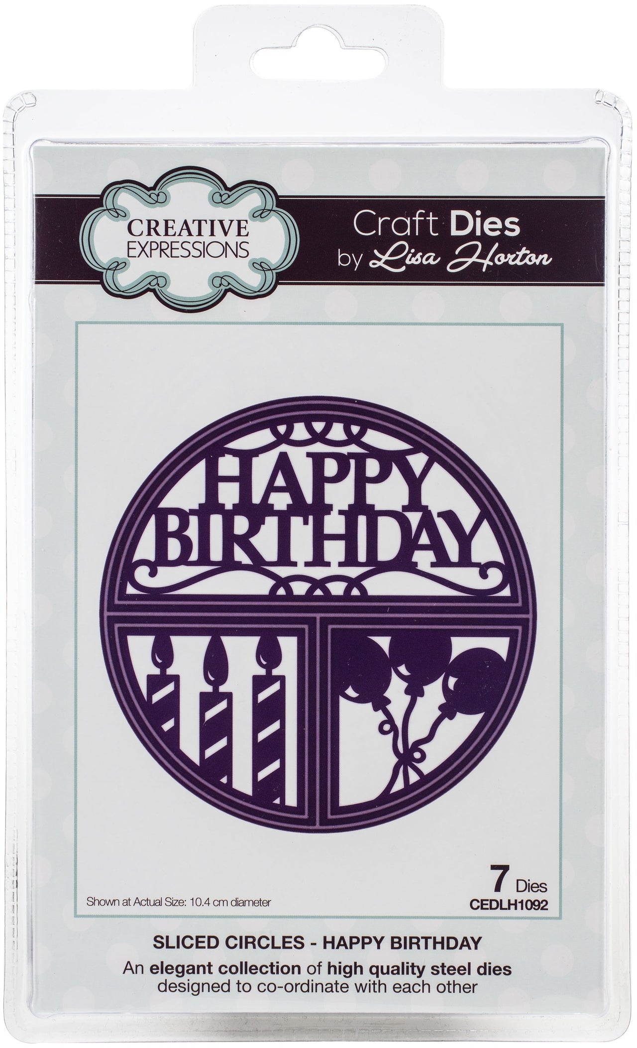 Creative Expressions Sliced Circles Craft Die - Happy Birthday