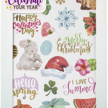 Paper House Sticker Book 30/Sheets - Seasonal