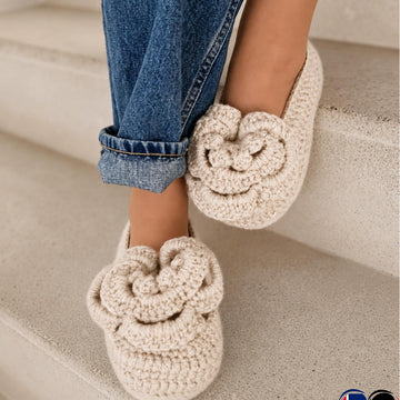 Cozy indoor crochet slippers for women crochet pattern S13