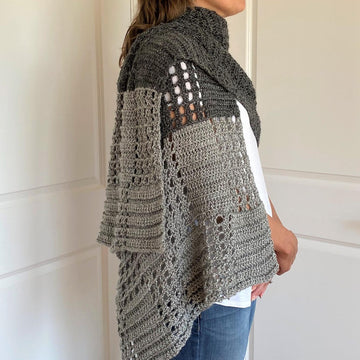 Checkerboard Wrap Shawl: Easy Crochet Shawl Pattern