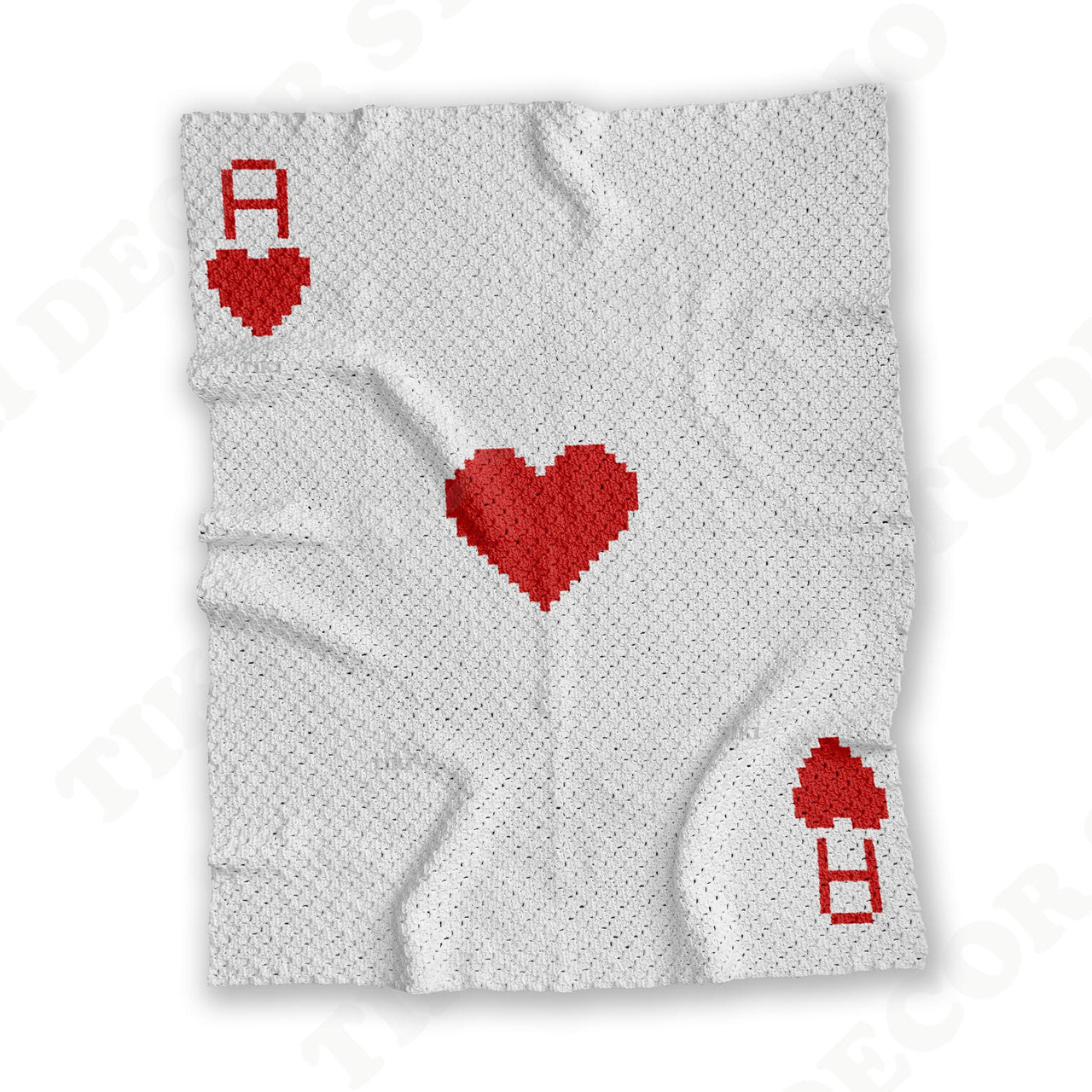 Ace of Hearts Blanket C2C CROCHET PATTERN