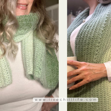 Textured gradient shawl