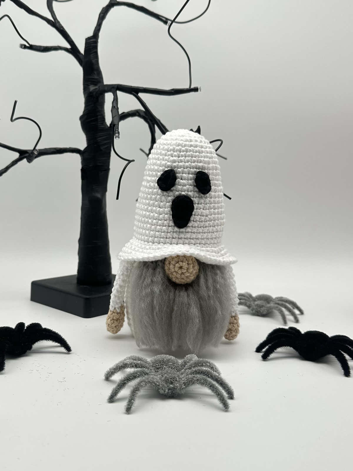 Halloween Ghost Gnome Crochet Amigurumi Pattern