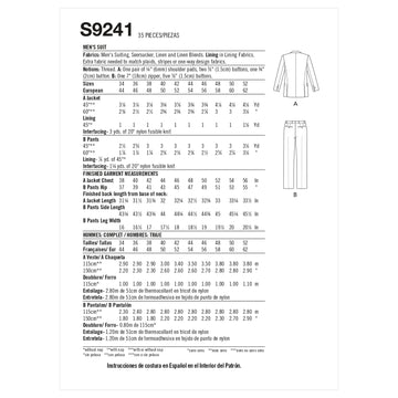 Simplicity Men's Suit S9241 - Sewing Pattern