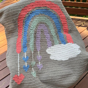 Rainbow Boho Baby Blanket