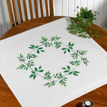 Permin Leaves Tablecloth Cross Stitch Kit