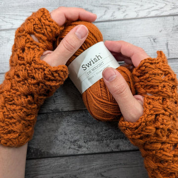 Autumn Waves Fingerless Gloves