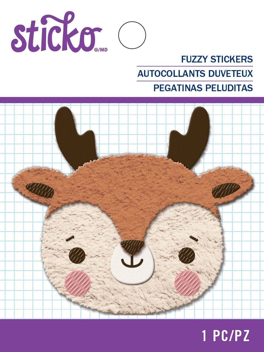 Sticko Fuzzy Stickers - Reindeer